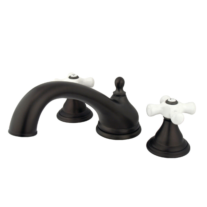 Kingston Heirloom KS5535PX - Vintage Two-Handle 3-Hole Deck Mount Roman Tub Faucet, Oil Rubbed Bronze