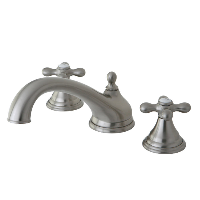 Kingston Heirloom KS5538AX - Vintage Two-Handle 3-Hole Deck Mount Roman Tub Faucet, Brushed Nickel