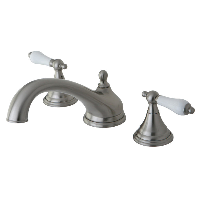 Kingston Heirloom KS5538PL - Vintage Two-Handle 3-Hole Deck Mount Roman Tub Faucet, Brushed Nickel