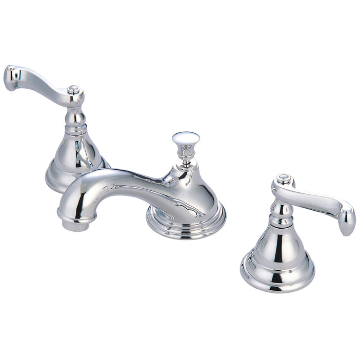 Royale KS5561FL Two-Handle 3-Hole Deck Mount Widespread Bathroom Faucet with Brass Pop-Up, Polished Chrome