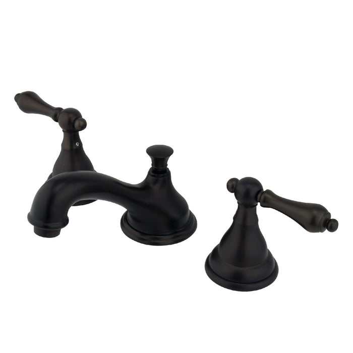 KS5565AL Two-Handle 3-Hole Deck Mount Widespread Bathroom Faucet with Brass Pop-Up, Oil Rubbed Bronze