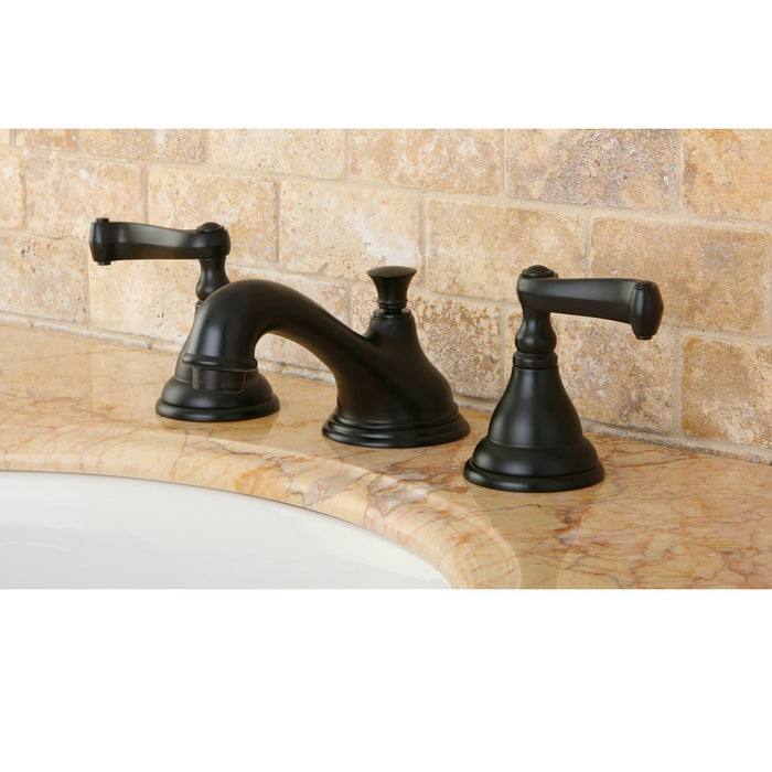 Royale KS5565FL Two-Handle 3-Hole Deck Mount Widespread Bathroom Faucet with Brass Pop-Up, Oil Rubbed Bronze