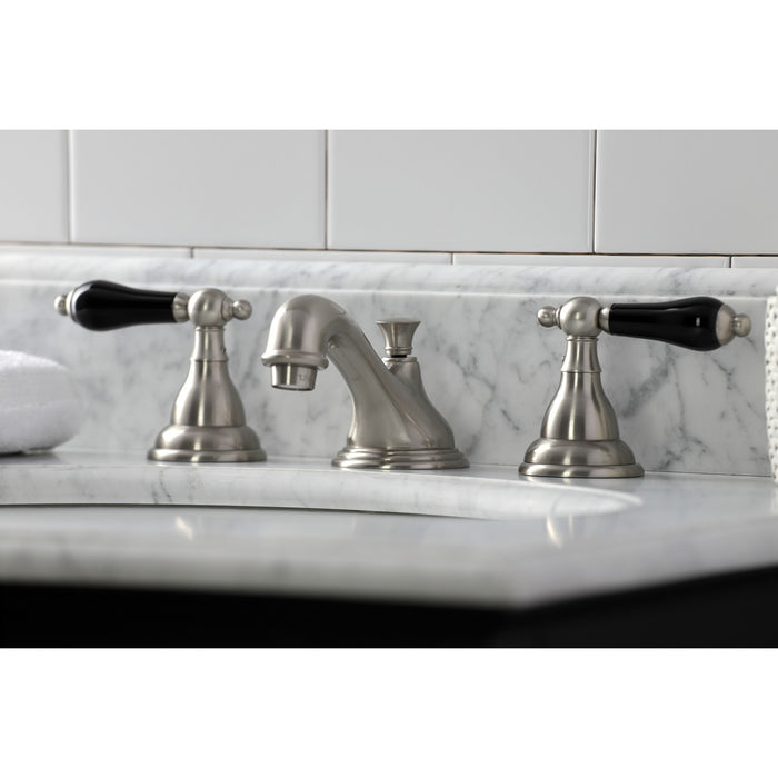 Duchess KS5568PKL Two-Handle Deck Mount Widespread Bathroom Faucet with Brass Pop-Up, Brushed Nickel
