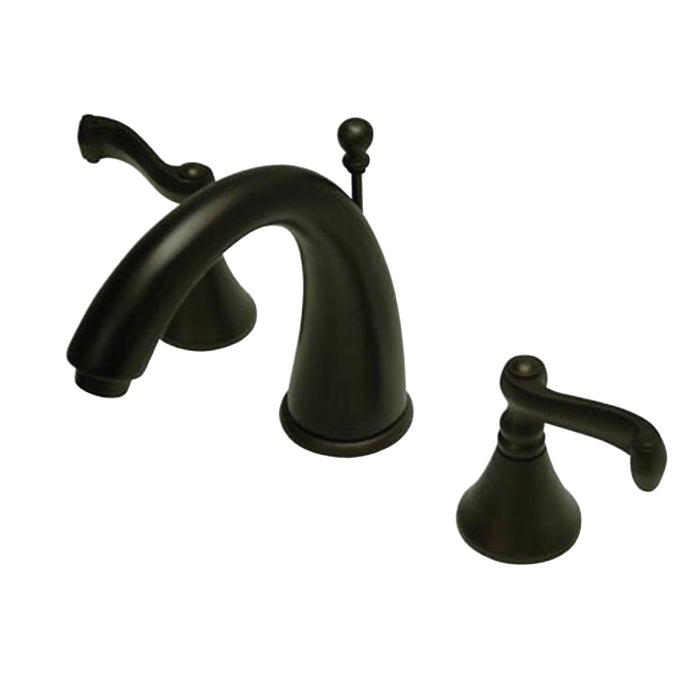 Royale KS5975FL Two-Handle 3-Hole Deck Mount Widespread Bathroom Faucet with Brass Pop-Up, Oil Rubbed Bronze