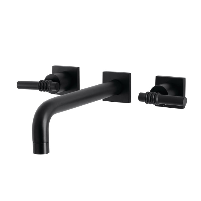 Kingston Sona KS6020ML - Milano Two-Handle 3-Hole Wall Mount Roman Tub Faucet, Matte Black