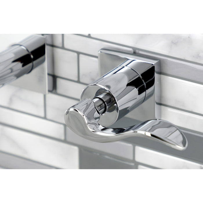 NuWave KS6021DFL Two-Handle 3-Hole Wall Mount Roman Tub Faucet, Polished Chrome