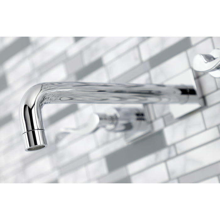 NuWave KS6021DFL Two-Handle 3-Hole Wall Mount Roman Tub Faucet, Polished Chrome