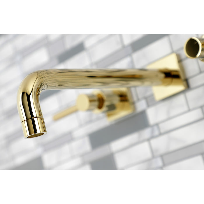 Kingston Sona KS6022DL - Concord Two-Handle 3-Hole Wall Mount Roman Tub Faucet, Polished Brass