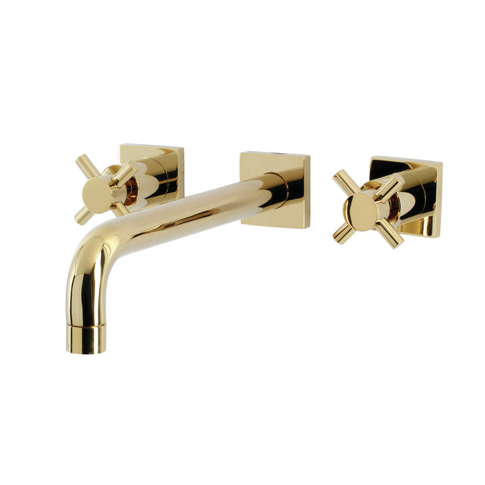 Kingston Sona KS6022DX - Concord Two-Handle 3-Hole Wall Mount Roman Tub Faucet, Polished Brass