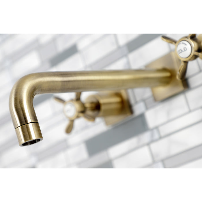 Essex KS6023BEX Two-Handle 3-Hole Wall Mount Roman Tub Faucet, Antique Brass