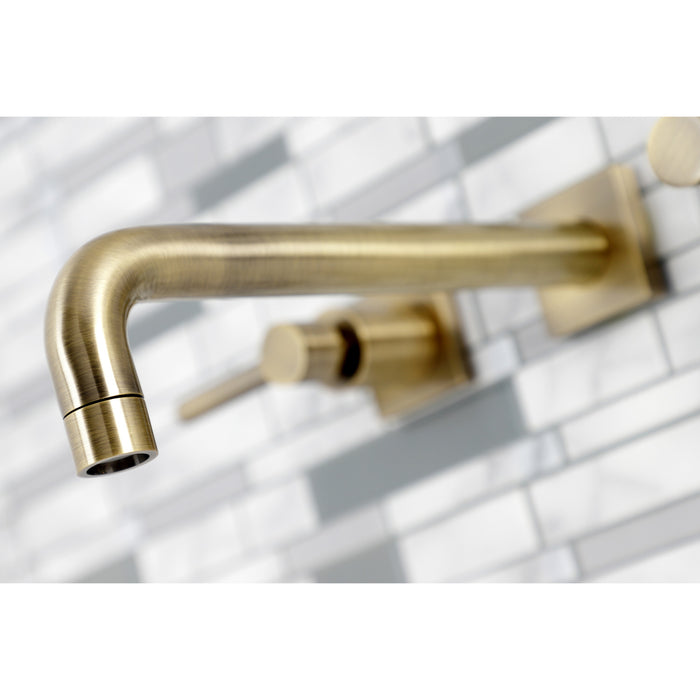 Kingston Sona KS6023DL - Concord Two-Handle 3-Hole Wall Mount Roman Tub Faucet, Antique Brass