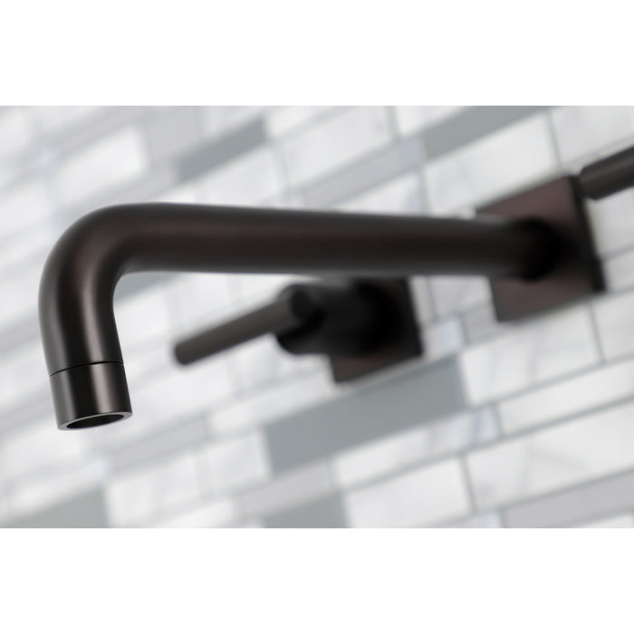 Kingston Sona KS6025CML - Manhattan Two-Handle 3-Hole Wall Mount Roman Tub Faucet, Oil Rubbed Bronze
