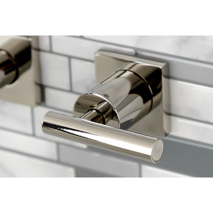 Kingston Sona KS6026CML - Manhattan Two-Handle 3-Hole Wall Mount Roman Tub Faucet, Polished Nickel