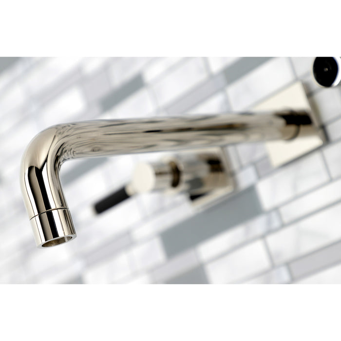 Kingston Sona KS6026DKL - Kaiser Two-Handle 3-Hole Wall Mount Roman Tub Faucet, Polished Nickel