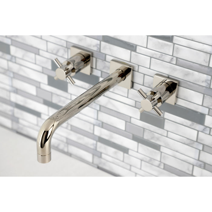 Concord KS6026DX Two-Handle 3-Hole Wall Mount Roman Tub Faucet, Polished Nickel