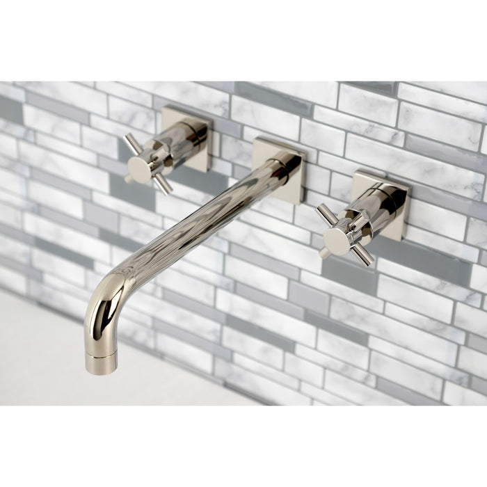 Kingston Sona KS6026DX - Concord Two-Handle 3-Hole Wall Mount Roman Tub Faucet, Polished Nickel