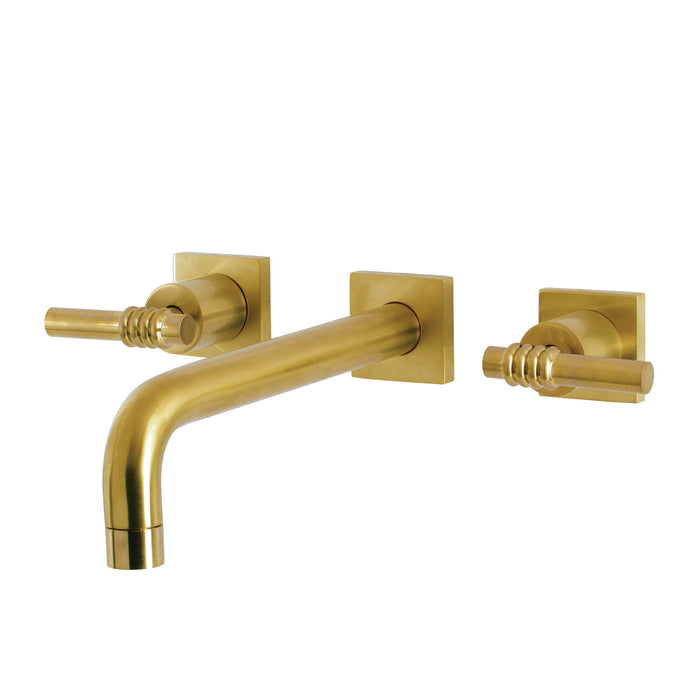 Kingston Sona KS6027ML - Milano Two-Handle 3-Hole Wall Mount Roman Tub Faucet, Brushed Brass