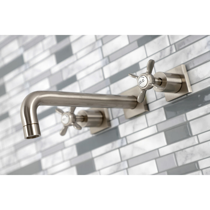 Essex KS6028BEX Two-Handle 3-Hole Wall Mount Roman Tub Faucet, Brushed Nickel