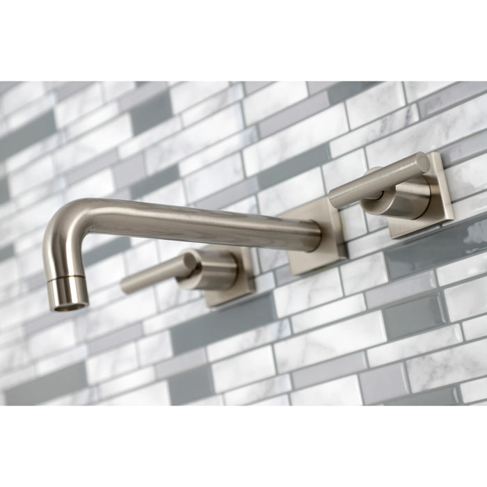 Manhattan KS6028CML Two-Handle 3-Hole Wall Mount Roman Tub Faucet, Brushed Nickel
