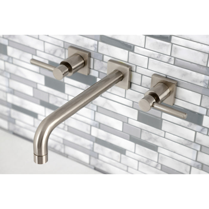 Concord KS6028DL Two-Handle 3-Hole Wall Mount Roman Tub Faucet, Brushed Nickel