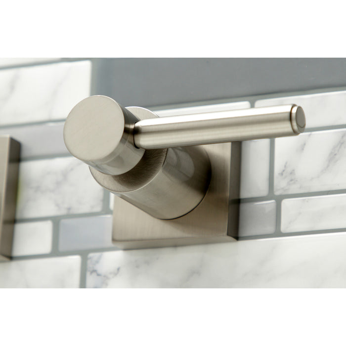Concord KS6048DL Two-Handle 3-Hole Wall Mount Roman Tub Faucet, Brushed Nickel