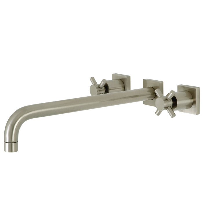 Kingston Sona KS6048DX - Concord Two-Handle 3-Hole Wall Mount Roman Tub Faucet, Brushed Nickel
