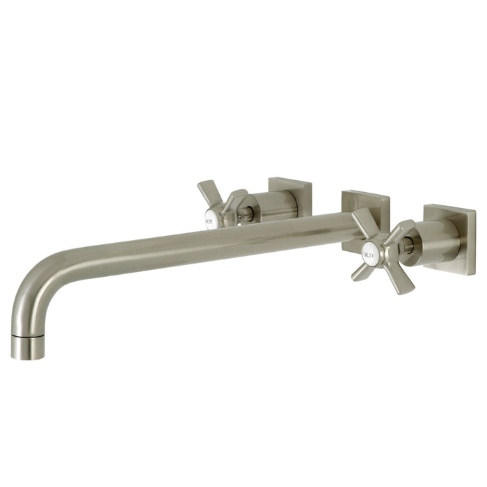 Millennium KS6048ZX Two-Handle 3-Hole Wall Mount Roman Tub Faucet, Brushed Nickel