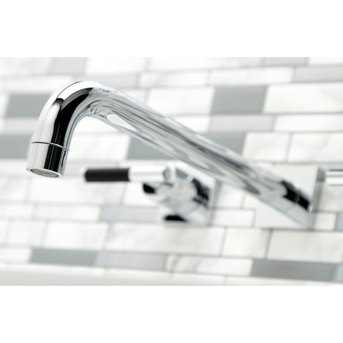 Kingston Sona KS6051CKL - Kaiser Two-Handle 3-Hole Wall Mount Roman Tub Faucet, Polished Chrome