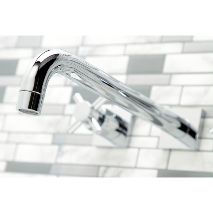 Kingston Sona KS6051DX - Concord Two-Handle 3-Hole Wall Mount Roman Tub Faucet, Polished Chrome