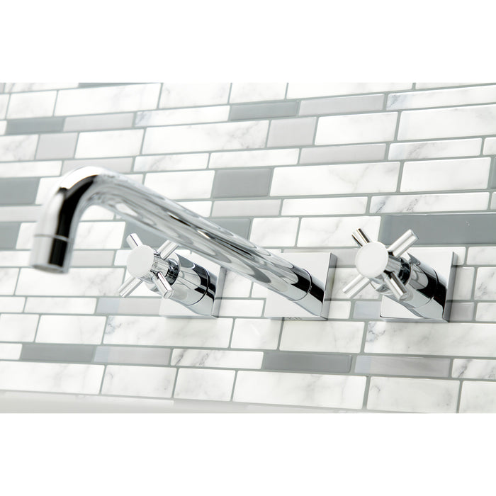 Concord KS6051DX Two-Handle 3-Hole Wall Mount Roman Tub Faucet, Polished Chrome