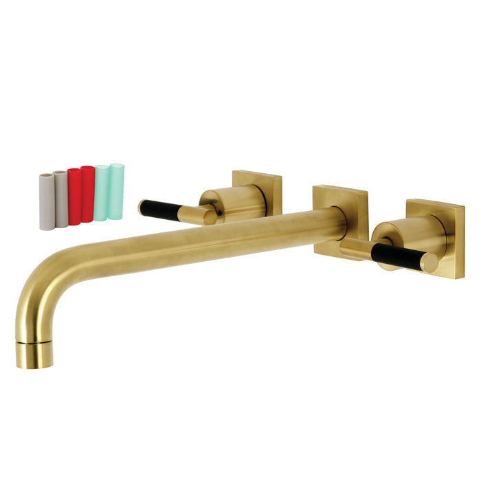 Kaiser KS6057CKL Two-Handle 3-Hole Wall Mount Roman Tub Faucet, Brushed Brass