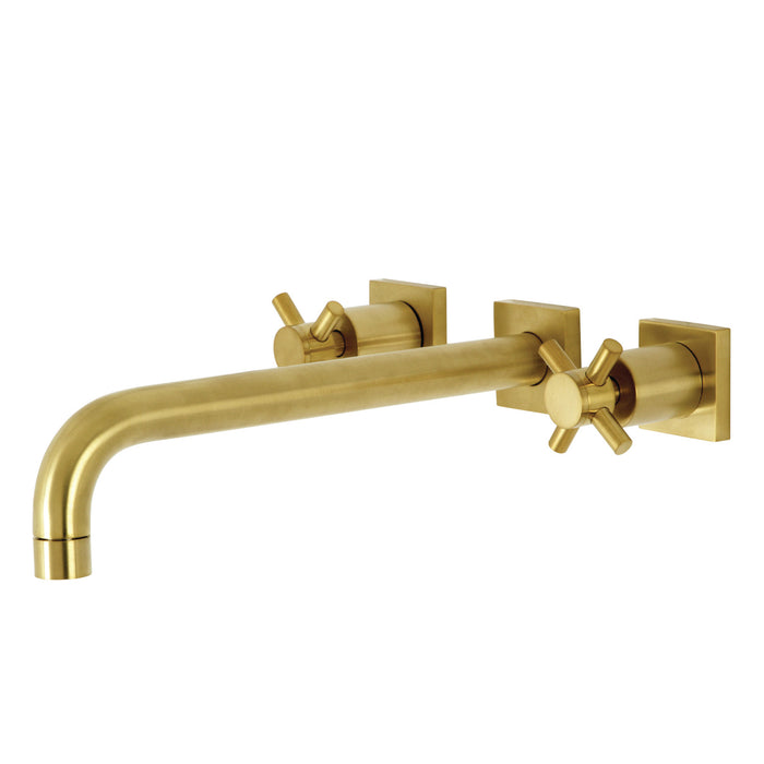 Kingston Sona KS6057DX - Concord Two-Handle 3-Hole Wall Mount Roman Tub Faucet, Brushed Brass