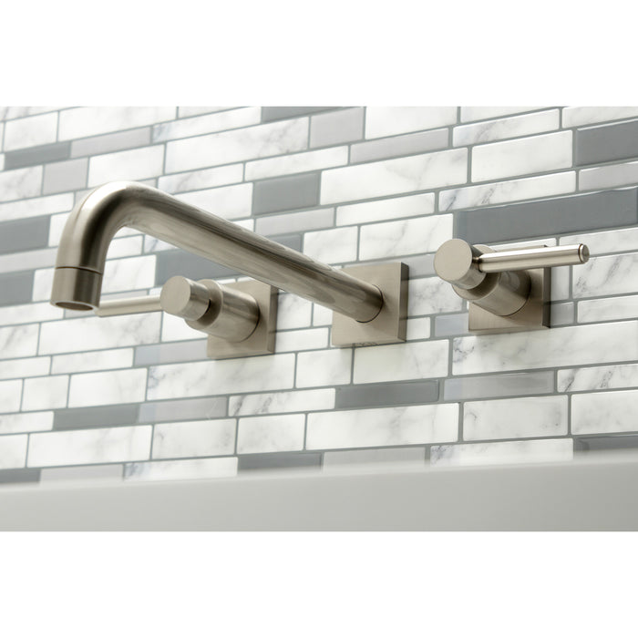 Kingston Sona KS6058DL - Concord Two-Handle 3-Hole Wall Mount Roman Tub Faucet, Brushed Nickel