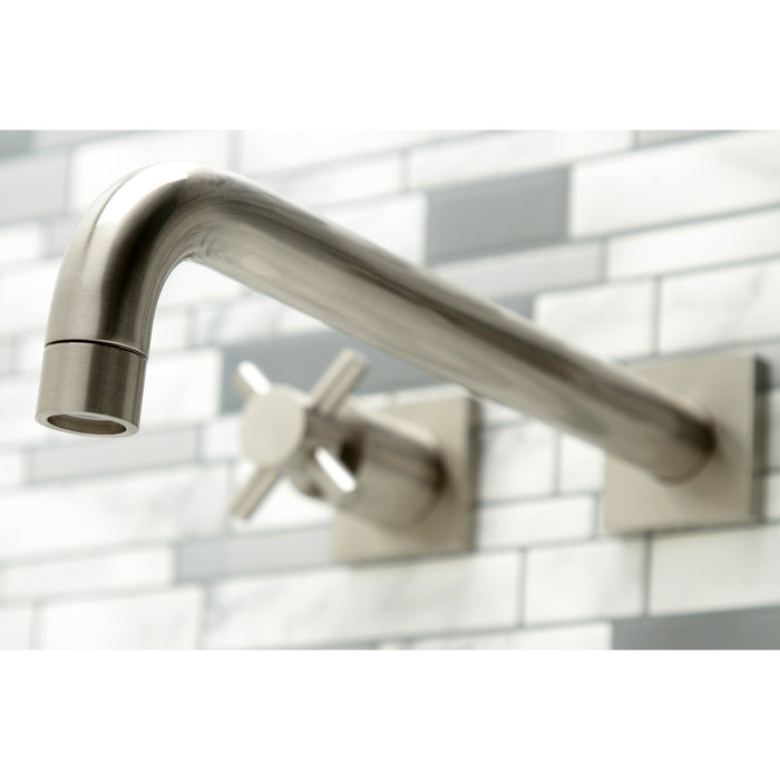Kingston Sona KS6058DX - Concord Two-Handle 3-Hole Wall Mount Roman Tub Faucet, Brushed Nickel