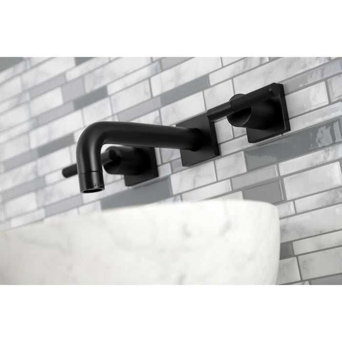 Kaiser KS6120CKL Two-Handle 3-Hole Wall Mount Bathroom Faucet, Matte Black