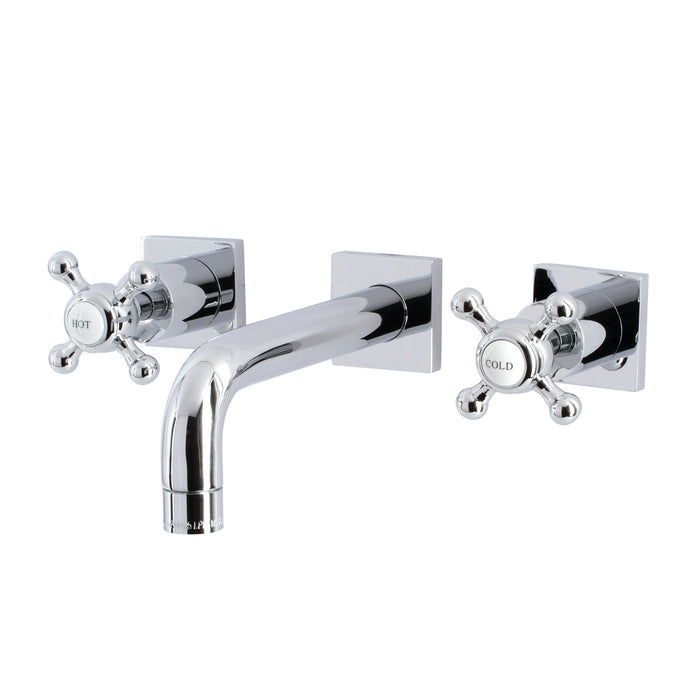 Metropolitan KS6121BX Two-Handle 3-Hole Wall Mount Bathroom Faucet, Polished Chrome