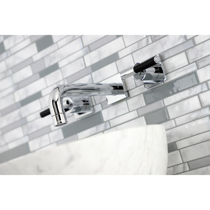 Kaiser KS6121CKL Two-Handle 3-Hole Wall Mount Bathroom Faucet, Polished Chrome