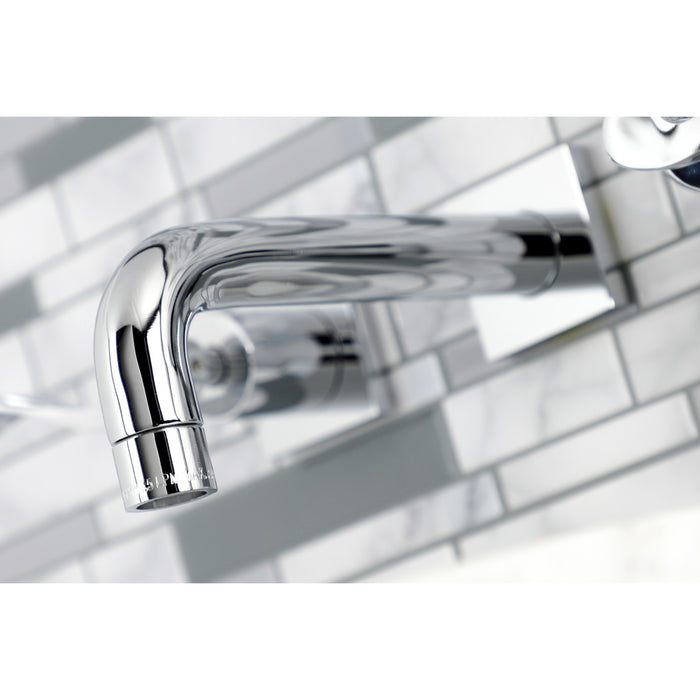 NuWave KS6121DFL Two-Handle 3-Hole Wall Mount Bathroom Faucet, Polished Chrome