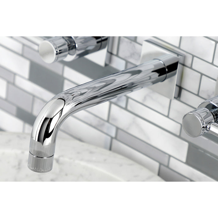 Concord KS6121DL Two-Handle 3-Hole Wall Mount Bathroom Faucet, Polished Chrome