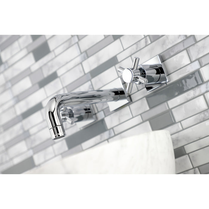 Kingston Sona KS6121DX - Concord Double-Handle 3-Hole Wall Mount Bathroom Faucet, Polished Chrome