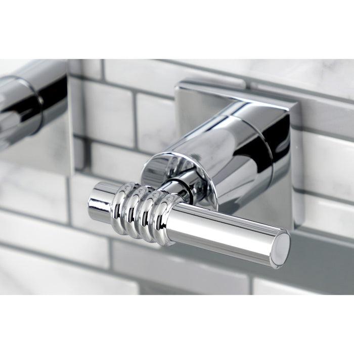 Milano KS6121ML Two-Handle 3-Hole Wall Mount Bathroom Faucet, Polished Chrome
