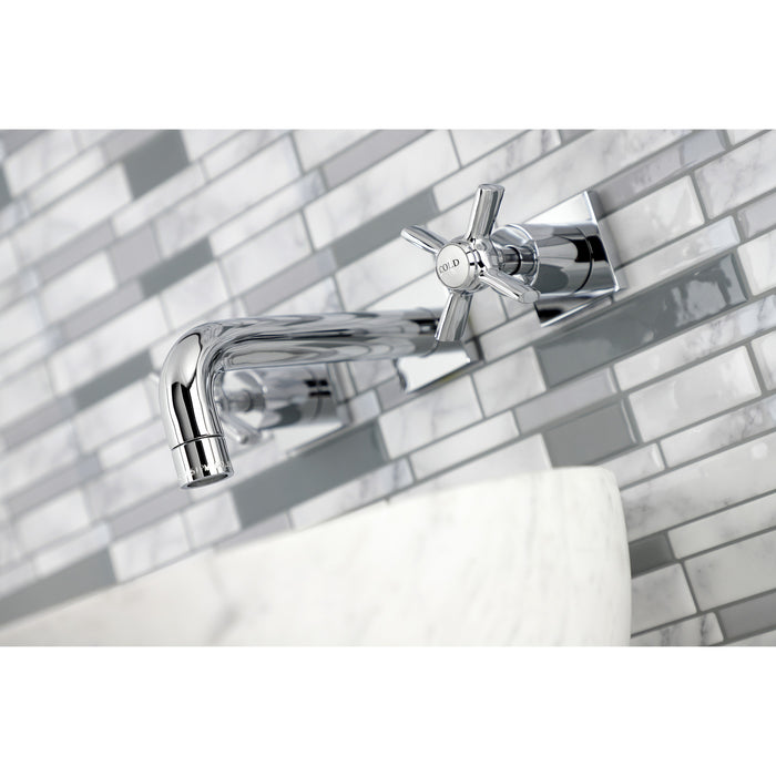 Millennium KS6121ZX Two-Handle 3-Hole Wall Mount Bathroom Faucet, Polished Chrome