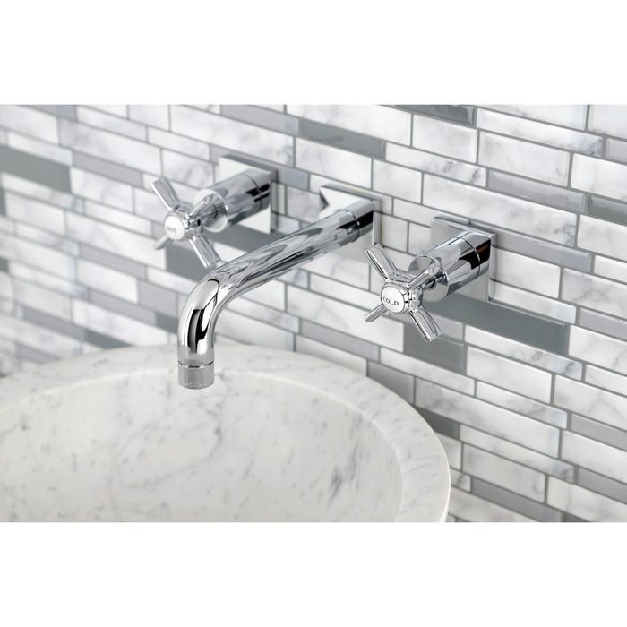 Millennium KS6121ZX Two-Handle 3-Hole Wall Mount Bathroom Faucet, Polished Chrome