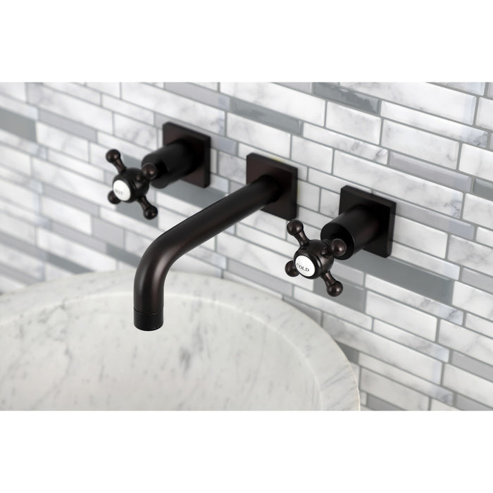 Metropolitan KS6125BX Two-Handle 3-Hole Wall Mount Bathroom Faucet, Oil Rubbed Bronze