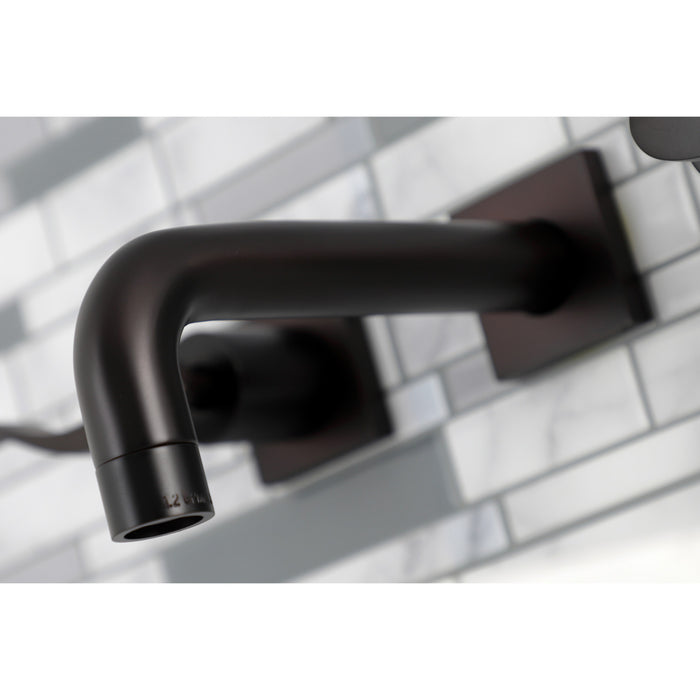 NuWave KS6125DFL Two-Handle 3-Hole Wall Mount Bathroom Faucet, Oil Rubbed Bronze