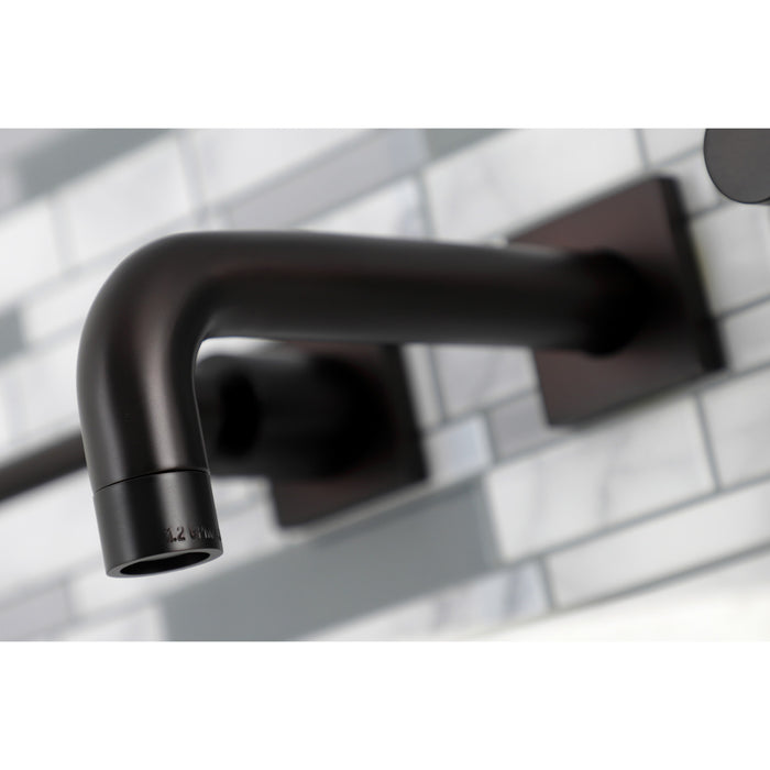 Concord KS6125DL Two-Handle 3-Hole Wall Mount Bathroom Faucet, Oil Rubbed Bronze