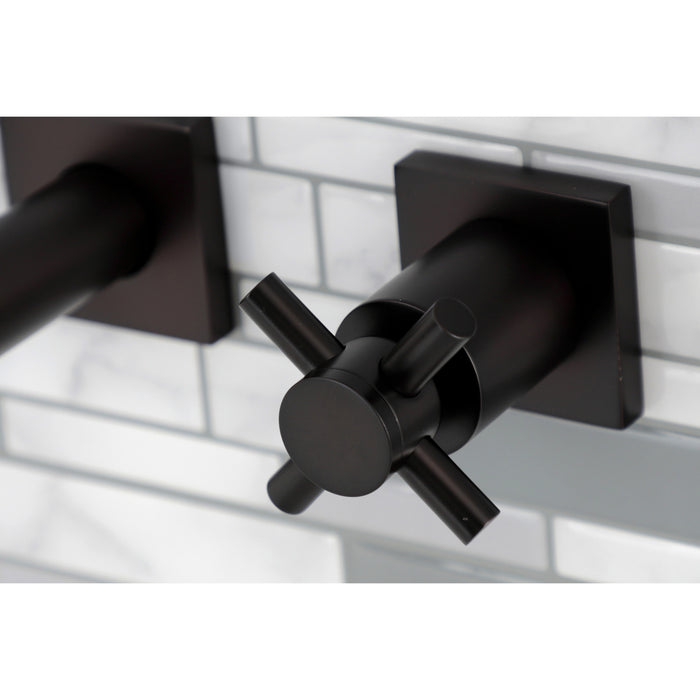 Kingston Sona KS6125DX - Concord Double-Handle 3-Hole Wall Mount Bathroom Faucet, Oil Rubbed Bronze