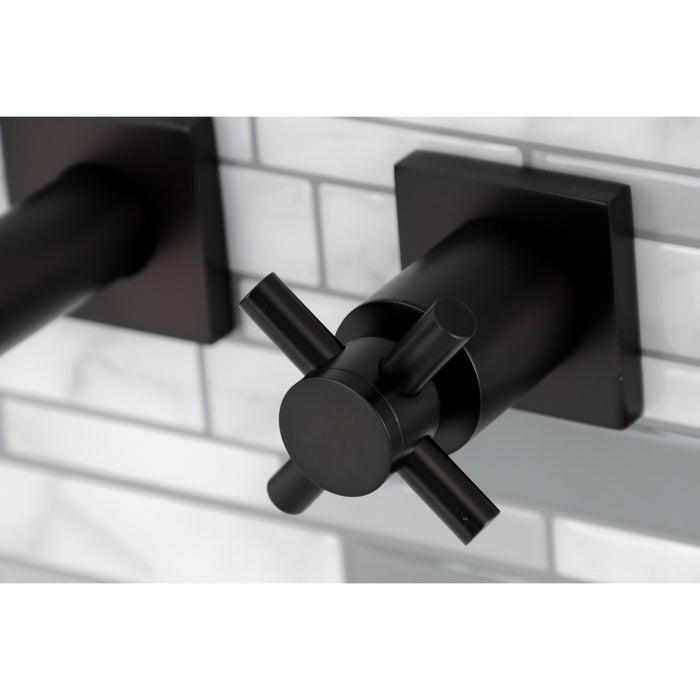 Concord KS6125DX Two-Handle 3-Hole Wall Mount Bathroom Faucet, Oil Rubbed Bronze