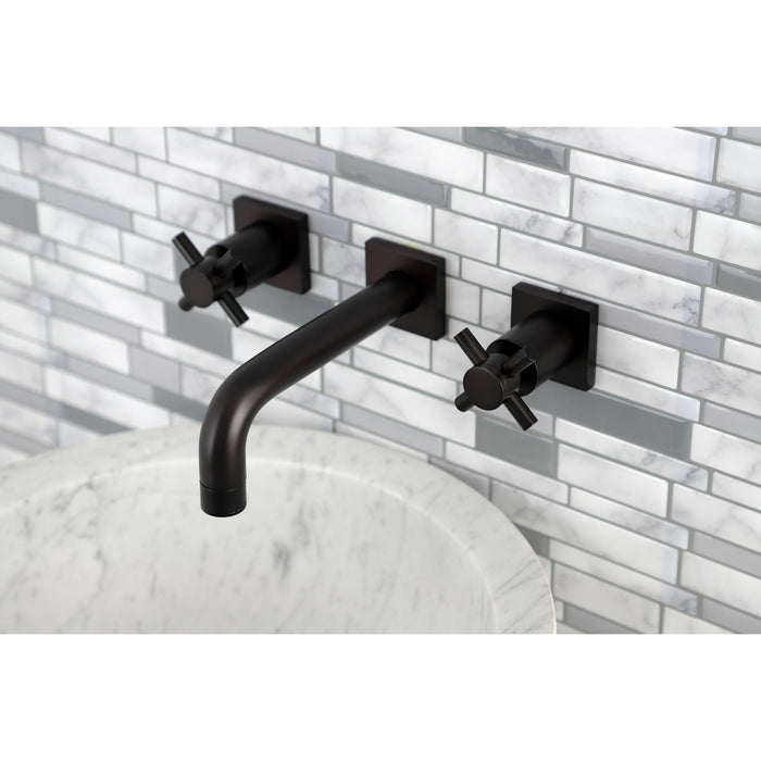 Kingston Sona KS6125DX - Concord Double-Handle 3-Hole Wall Mount Bathroom Faucet, Oil Rubbed Bronze