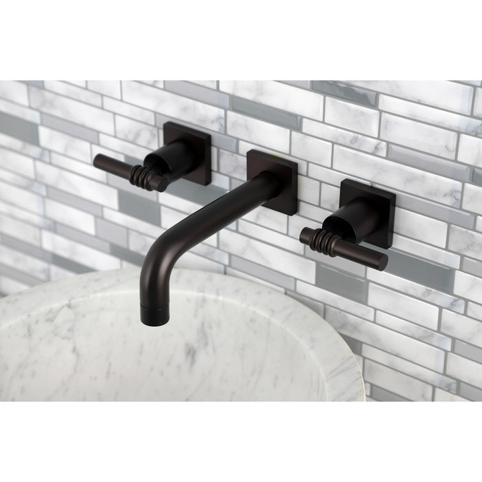 Milano KS6125ML Two-Handle 3-Hole Wall Mount Bathroom Faucet, Oil Rubbed Bronze